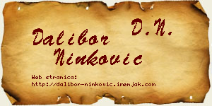 Dalibor Ninković vizit kartica